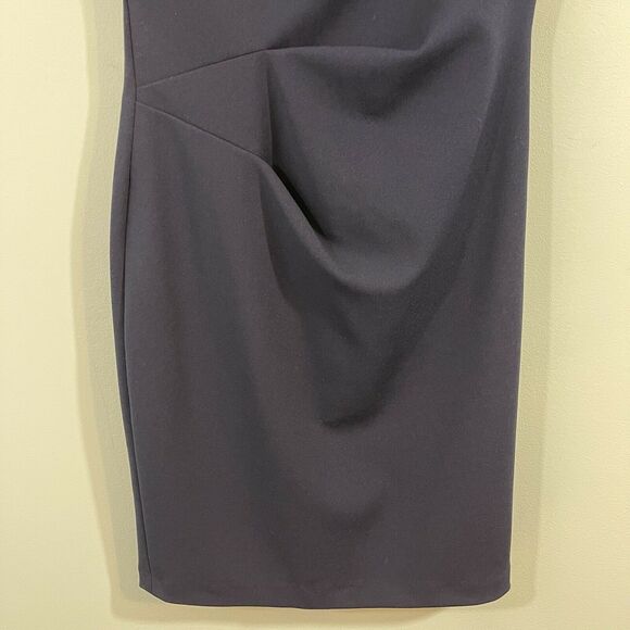 Xscape Women's Navy Short Sleeve Pearl Embellished Sheath Dress Size 4 - Picture 3 of 8
